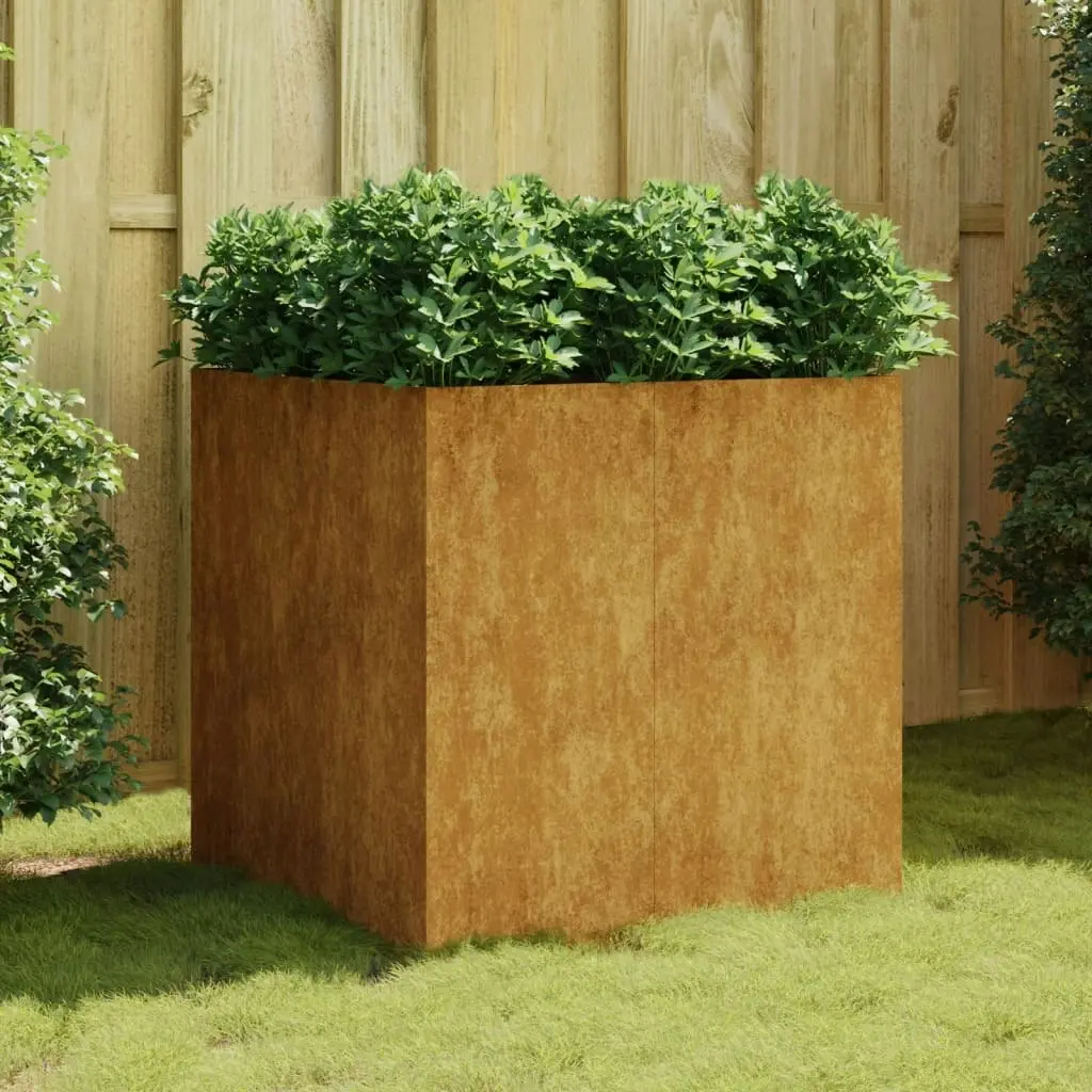 Planter 80x80x80 cm Corten Steel 824537