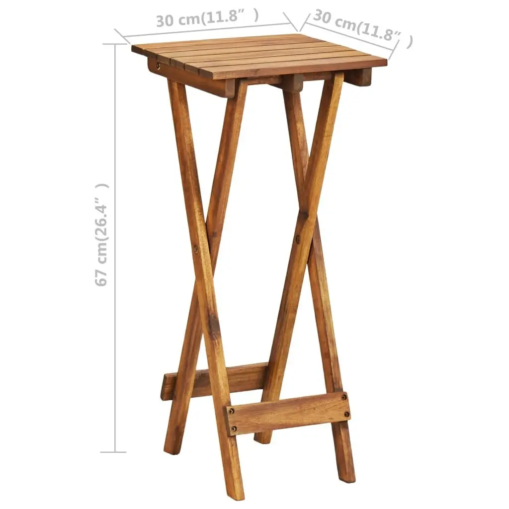 Plant Stand 30x30x67 cm Solid Acacia Wood 46559