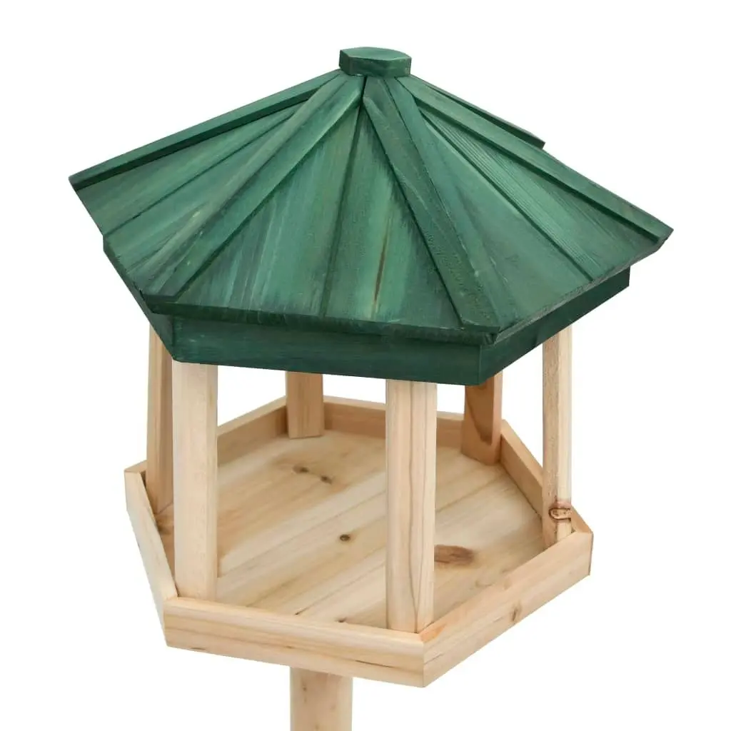 Standing Bird Feeder Solid Firwood 33x110 cm 314817