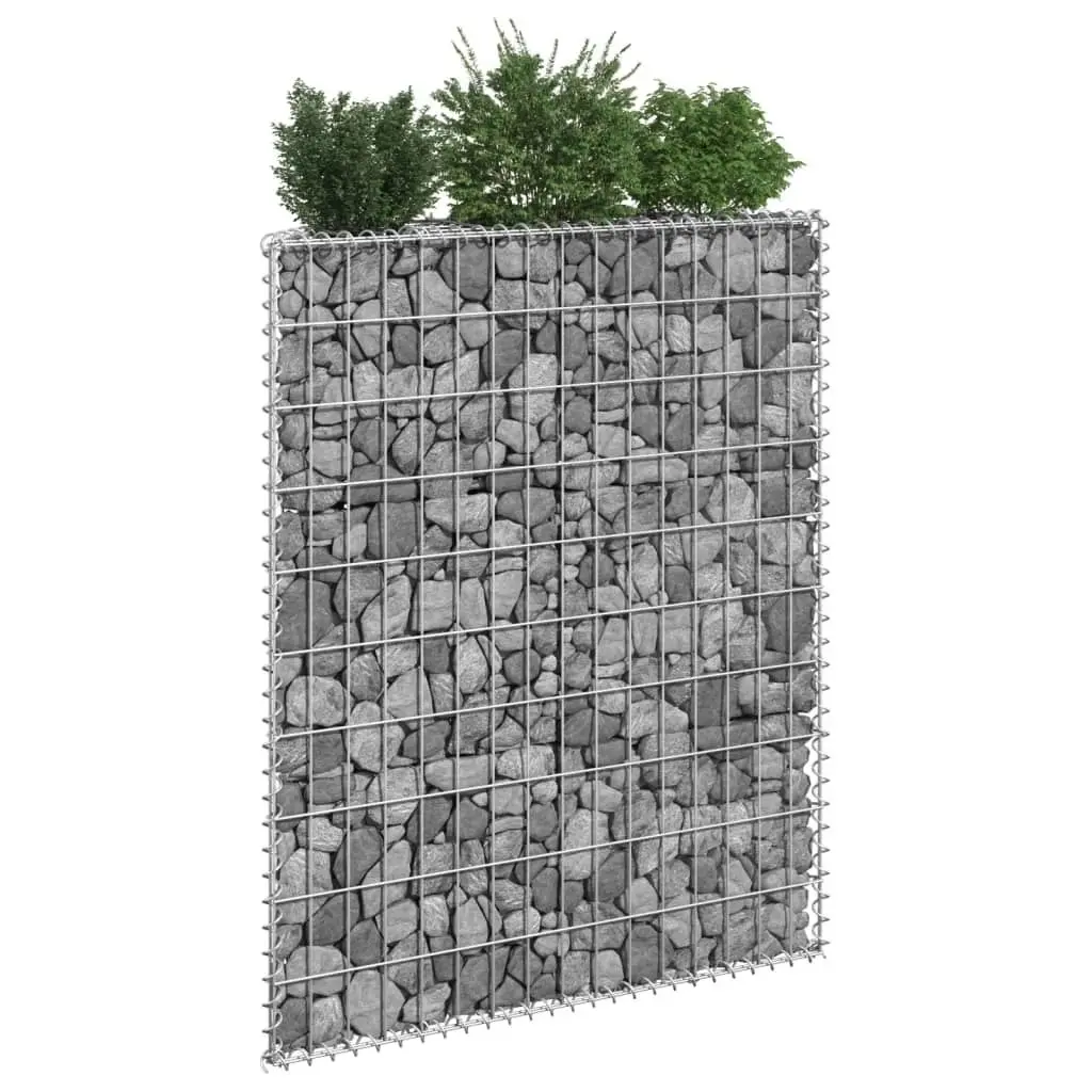 Trapezium Gabion Raised Bed Galvanised Steel 100x20x100 cm 145652