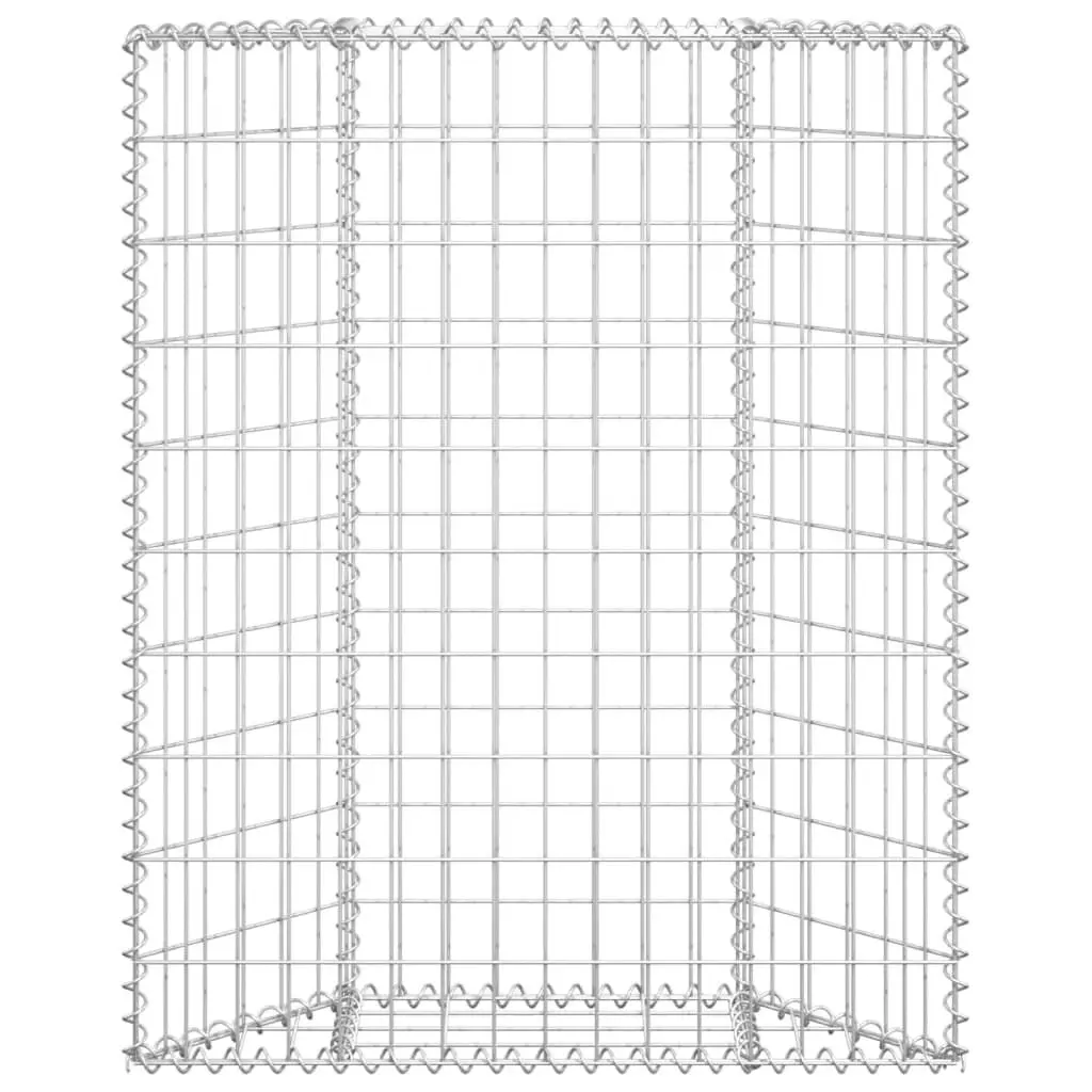 Trapezium Gabion Raised Bed Galvanised Steel 100x20x100 cm 145652