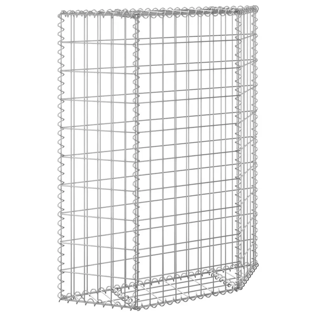 Trapezium Gabion Raised Bed Galvanised Steel 100x20x100 cm 145652