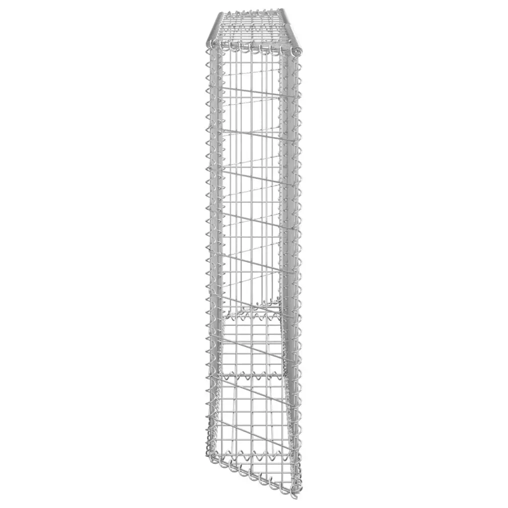 Trapezium Gabion Raised Bed Galvanised Steel 150x20x100 cm 145654