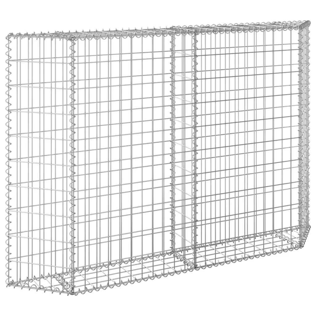 Trapezium Gabion Raised Bed Galvanised Steel 150x20x100 cm 145654