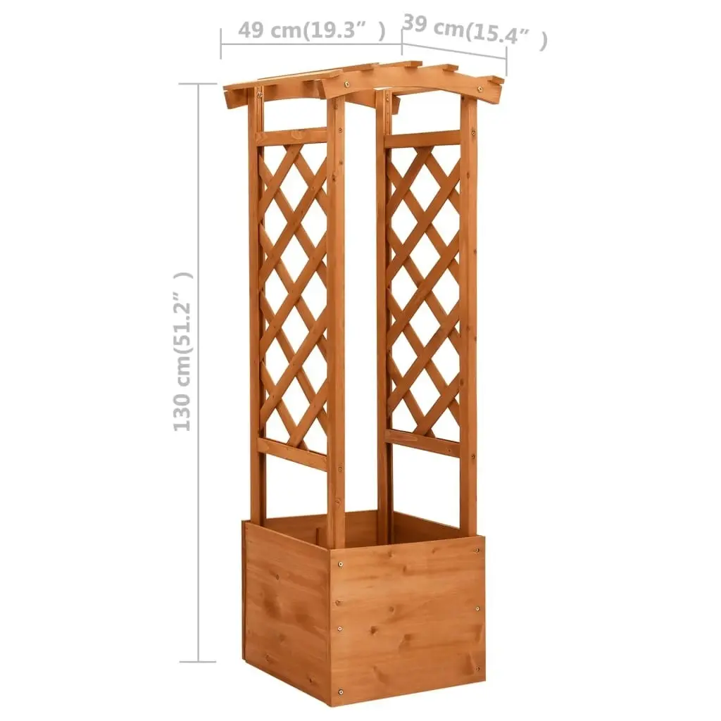 Trellis Planter with Arch 49x39x130 cm Firwood 47251