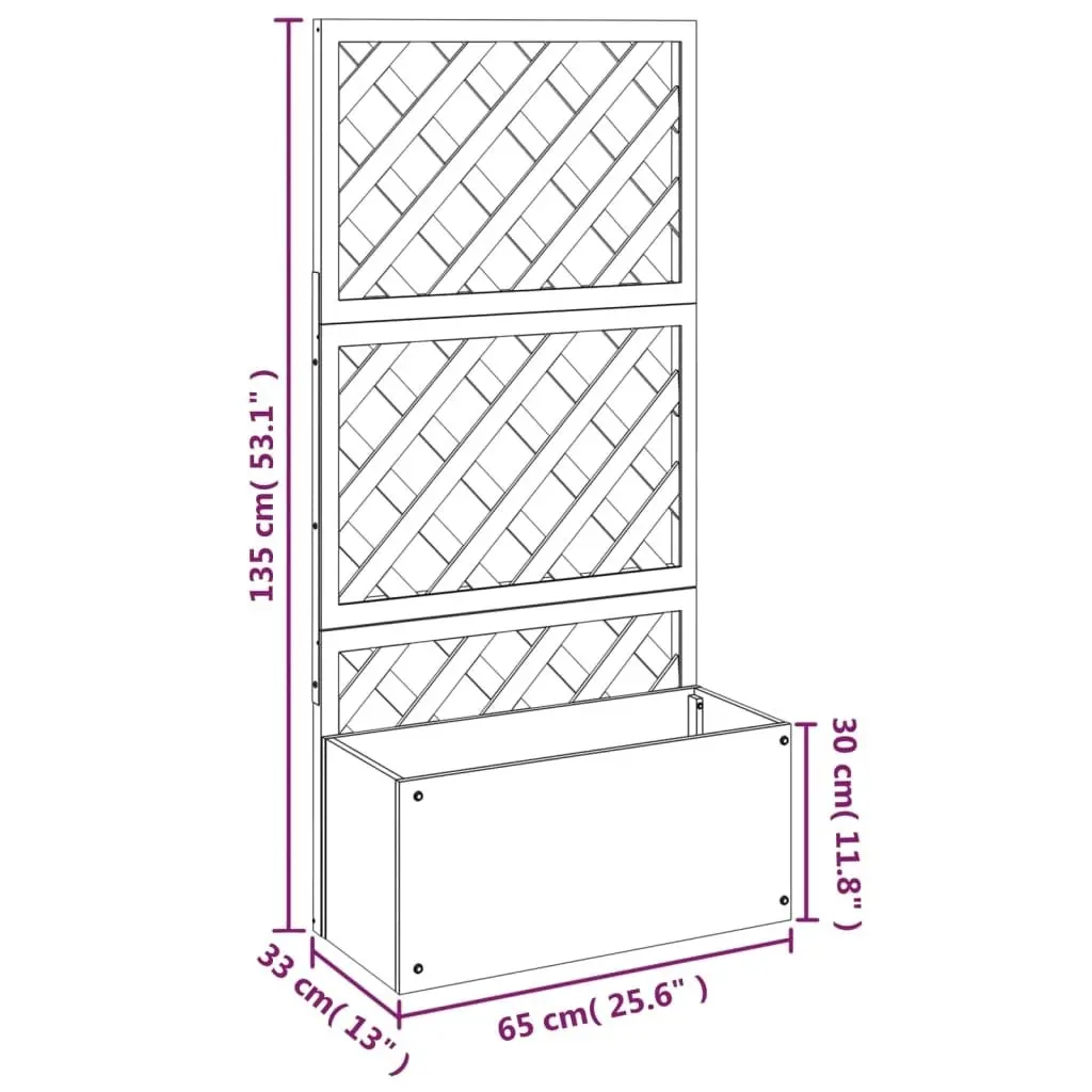 Trellis Planters 2 pcs Grey 65x33x135 cm WPC 3154899