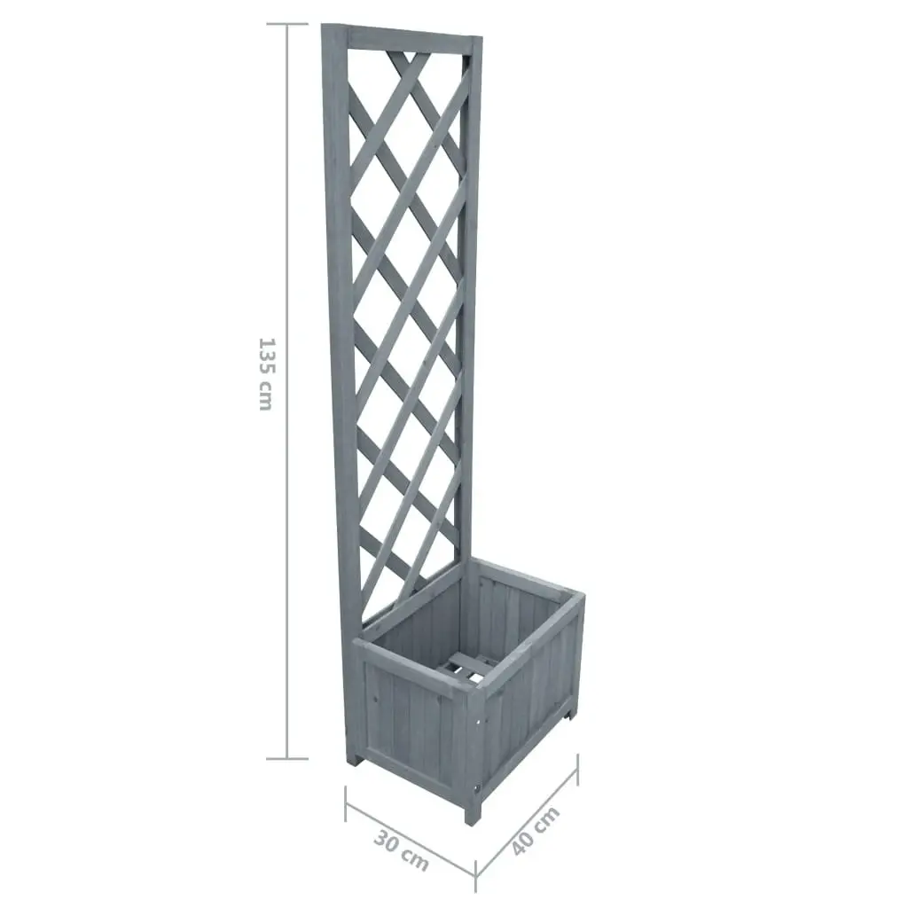 Trellis Planter 40x30x135 cm Solid Firwood 310037