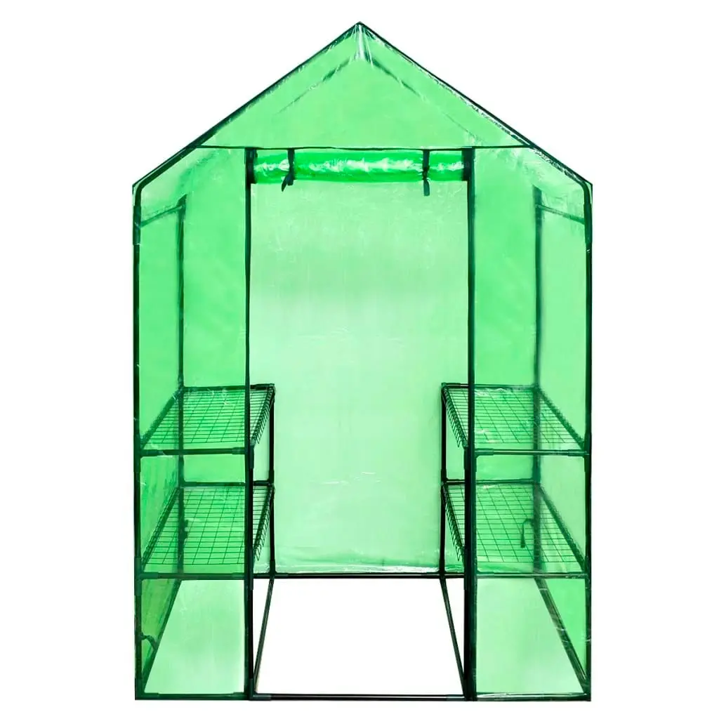 Walk-in Greenhouse with 4 Shelves 41545