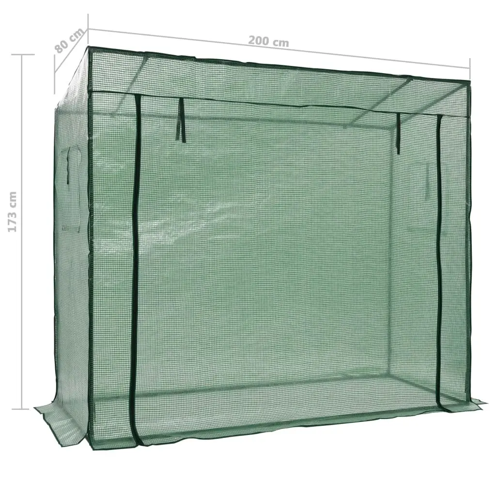 Walk-in Greenhouse 200x80x173 cm 46918