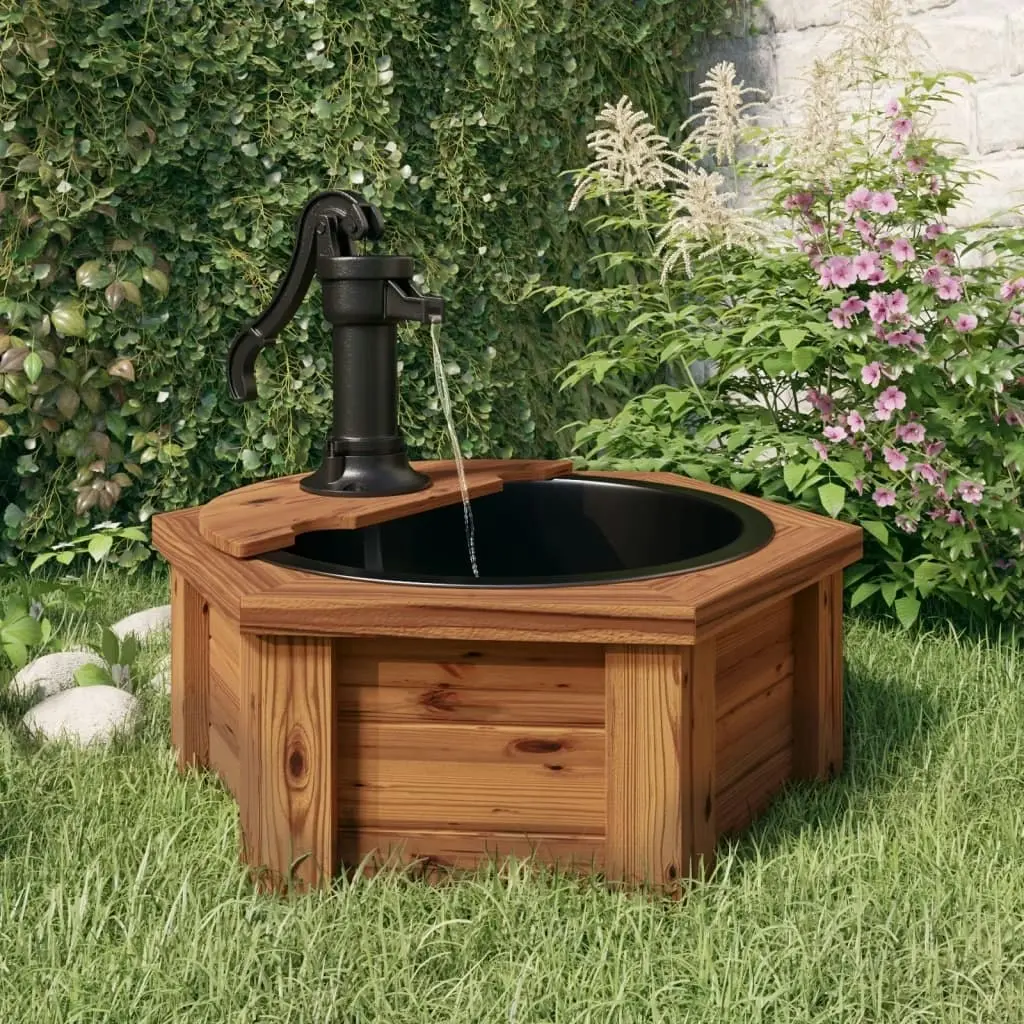 Water Fountain with Pump 57x57x53 cm Solid Wood Fir 364854