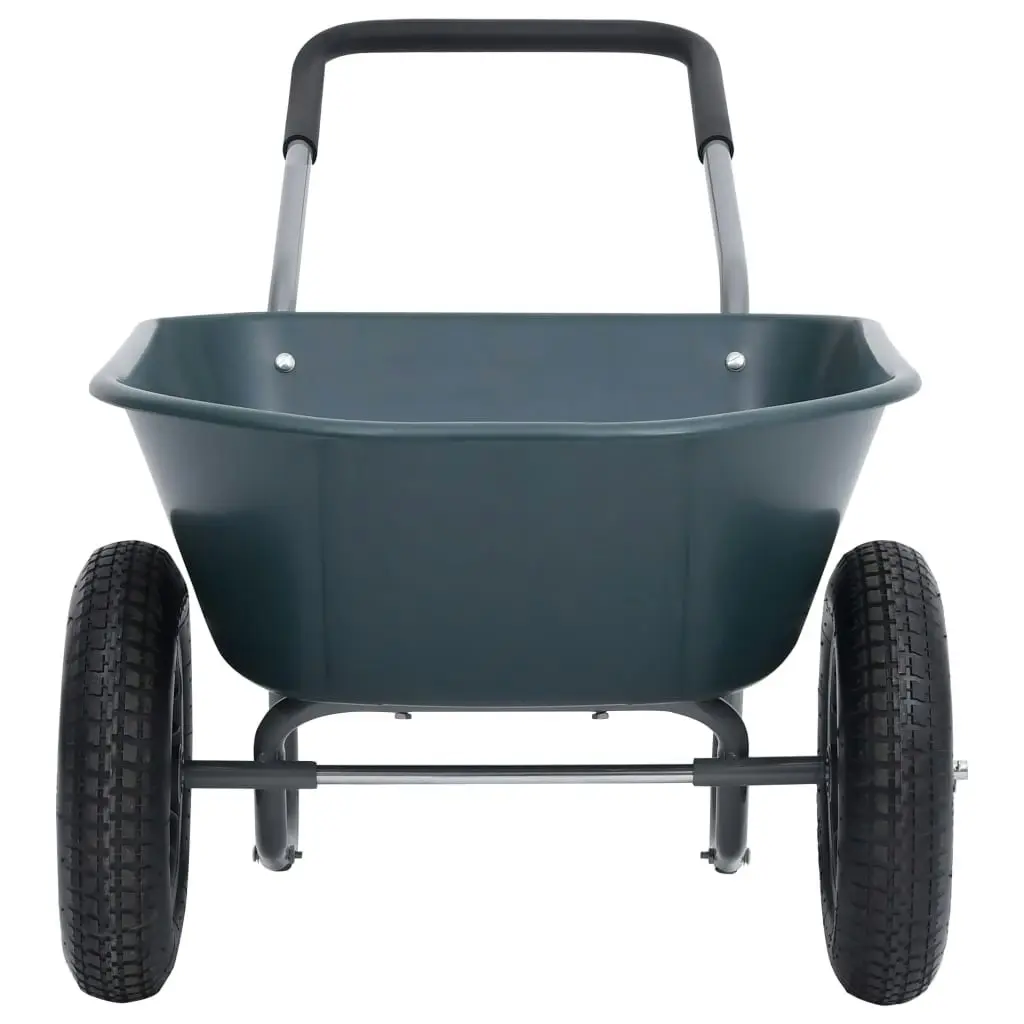 Wheelbarrow Green and Grey 140x63x65 cm 78 L 100 kg 148601