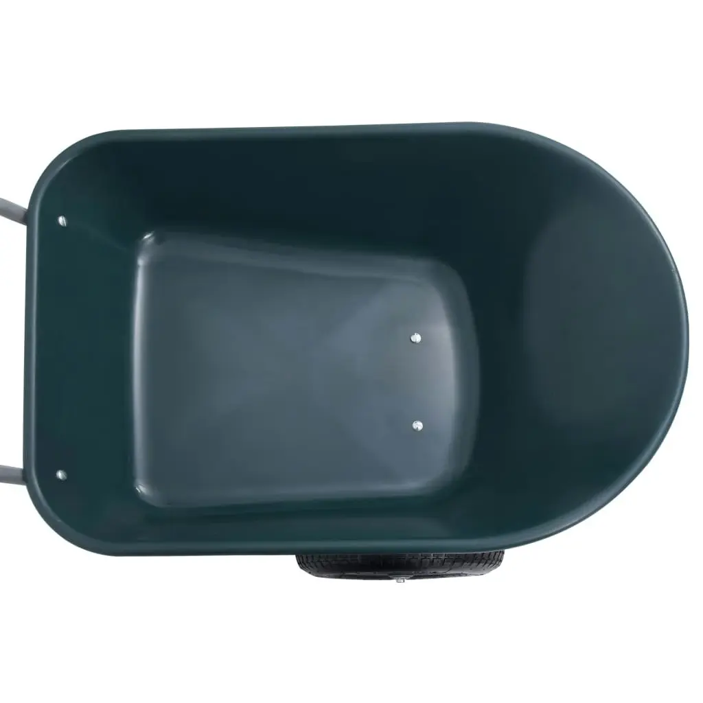 Wheelbarrow Green and Grey 140x63x65 cm 78 L 100 kg 148601