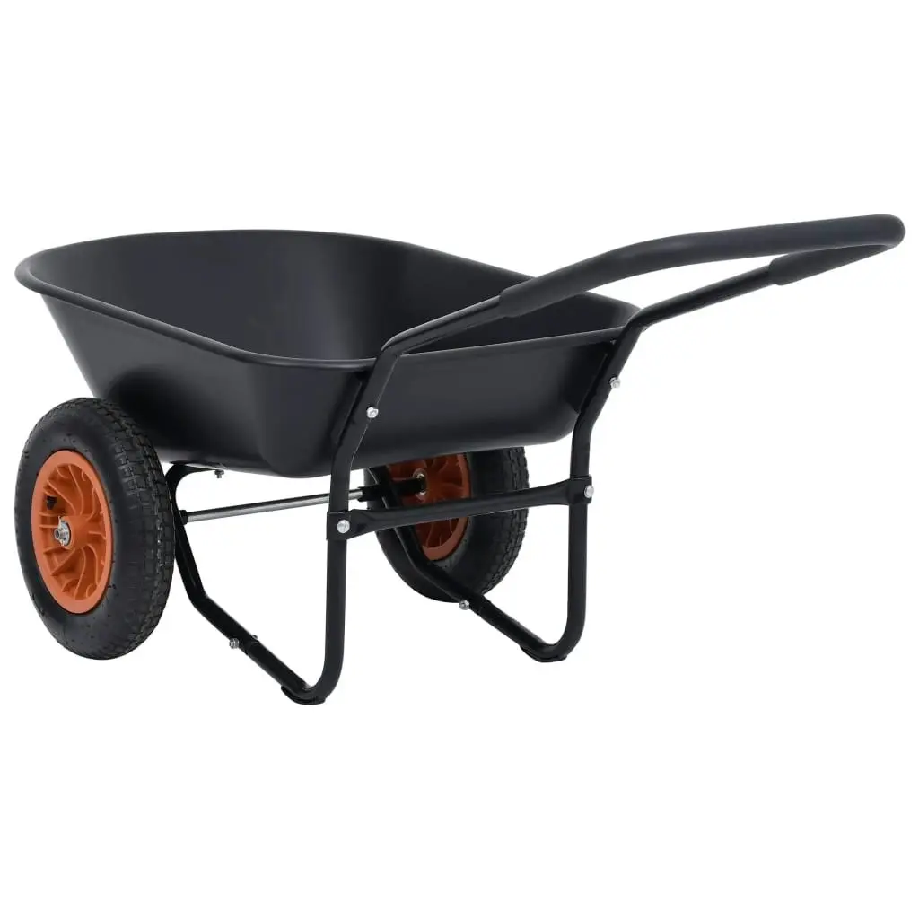 Wheelbarrow Black and Orange 78 L 100 kg 92592