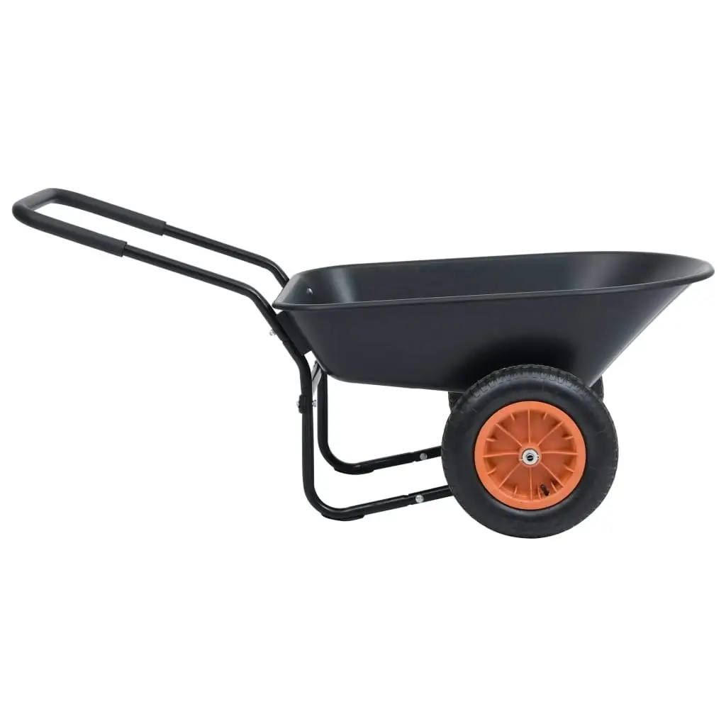 Wheelbarrow Black and Orange 78 L 100 kg 92592