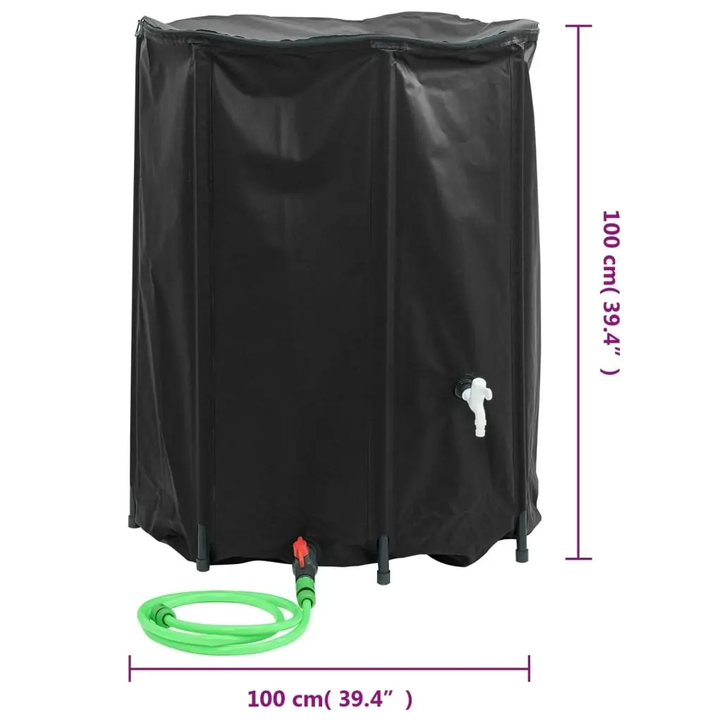 Water Tank with Tap Foldable 750 L PVC 155992