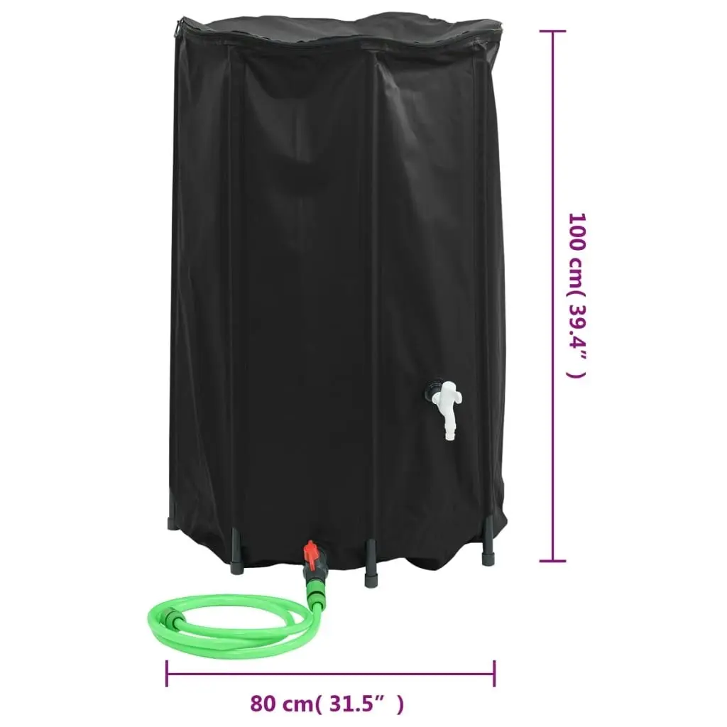 Water Tank with Tap Foldable 500 L PVC 155995