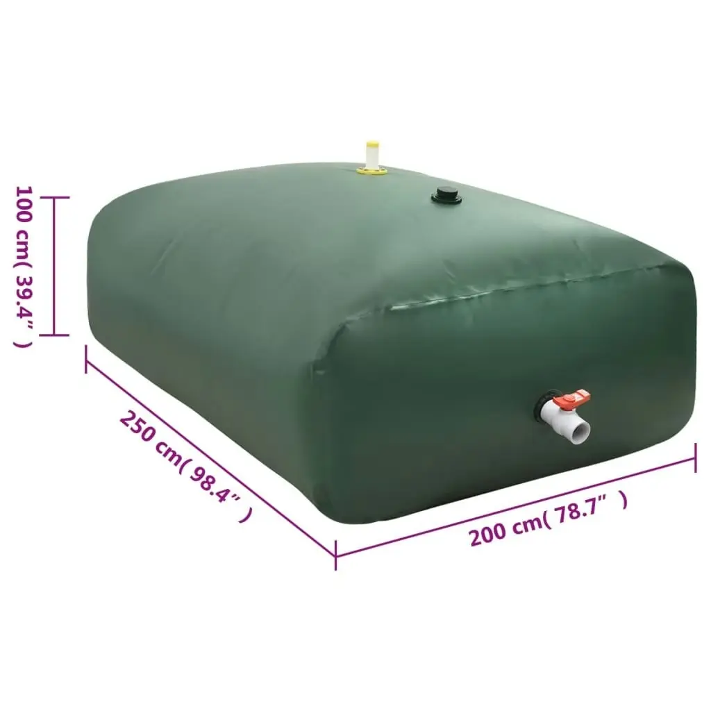 Water Tank with Tap Foldable 5000 L PVC 156336