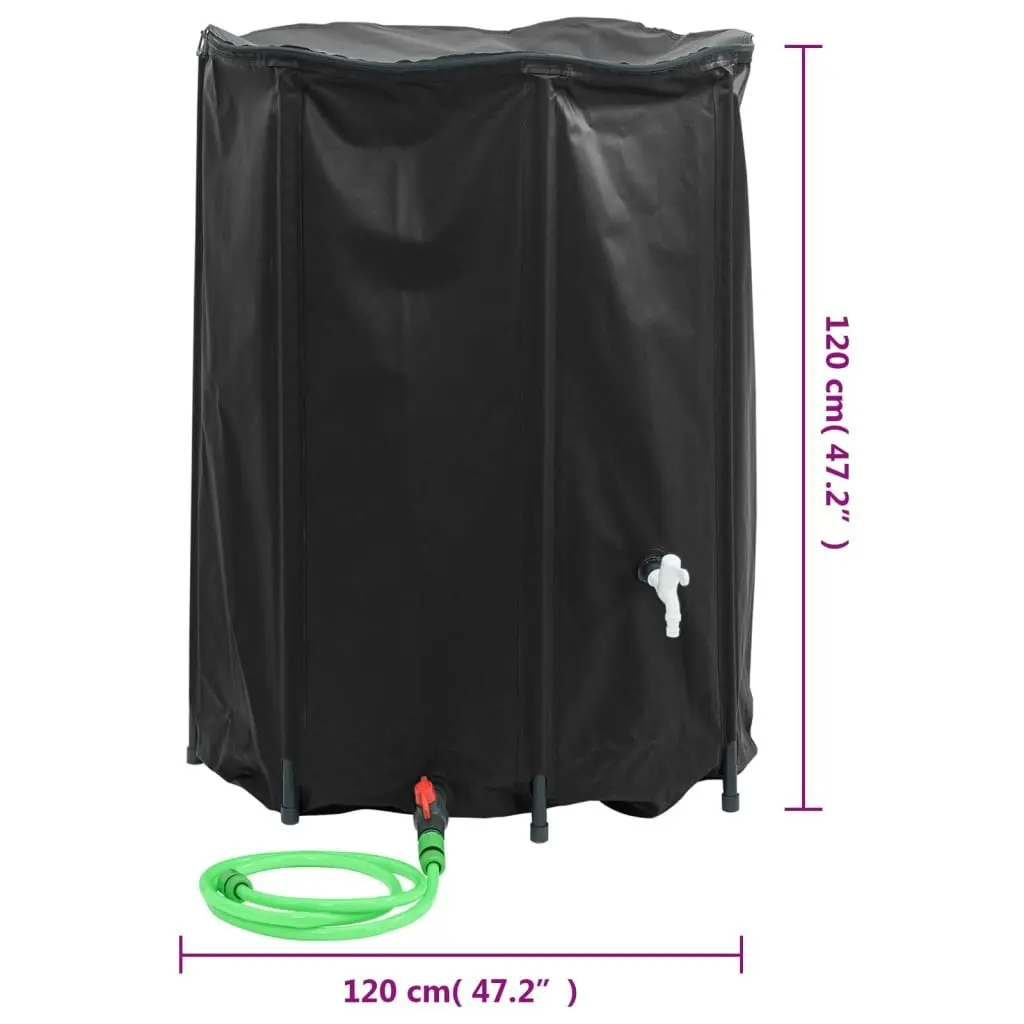 Water Tank with Tap Foldable 1350 L PVC 156007