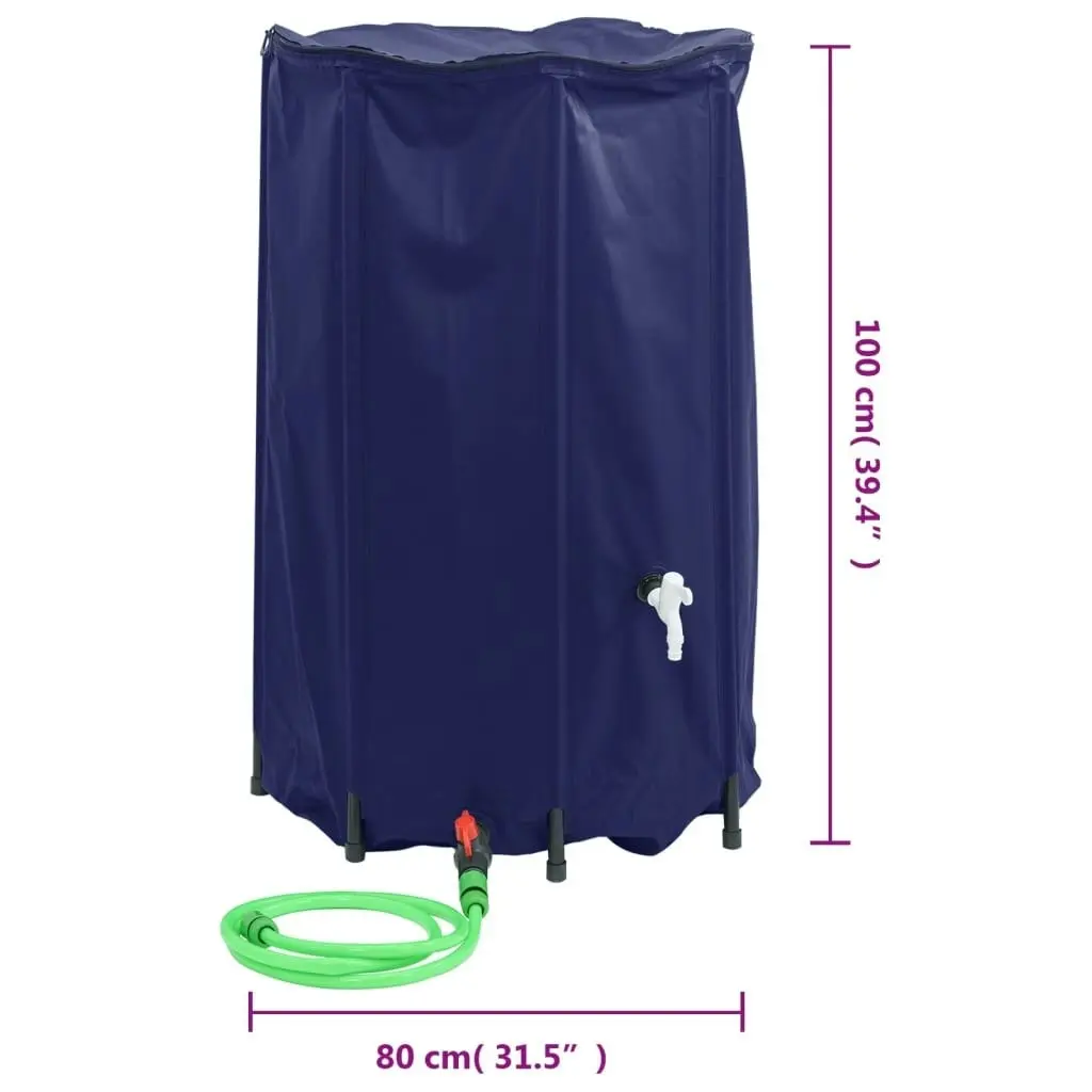 Water Tank with Tap Foldable 500 L PVC 155996