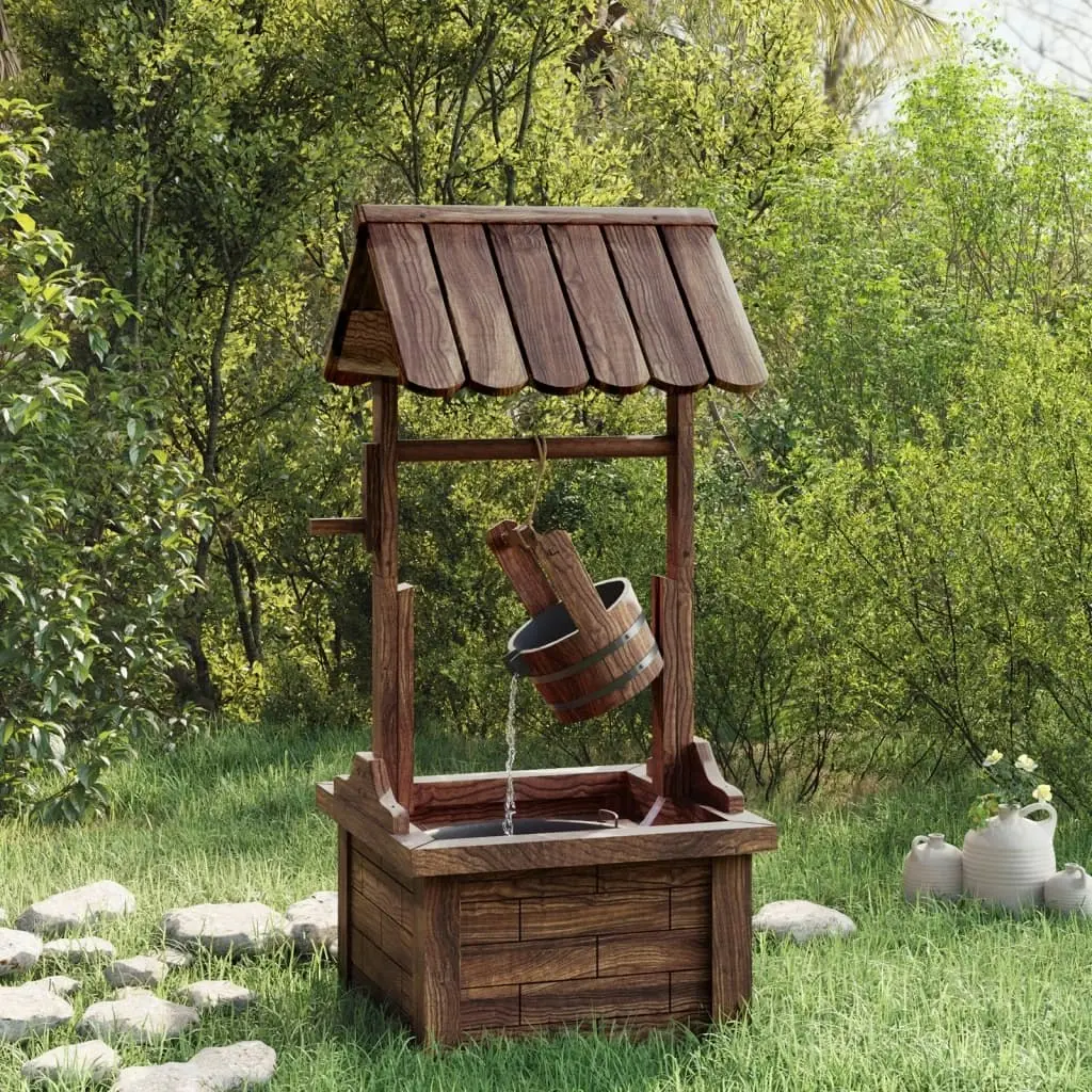 Wishing Well Fountain with Pump 57x50x112 cm Solid Wood Fir 364856