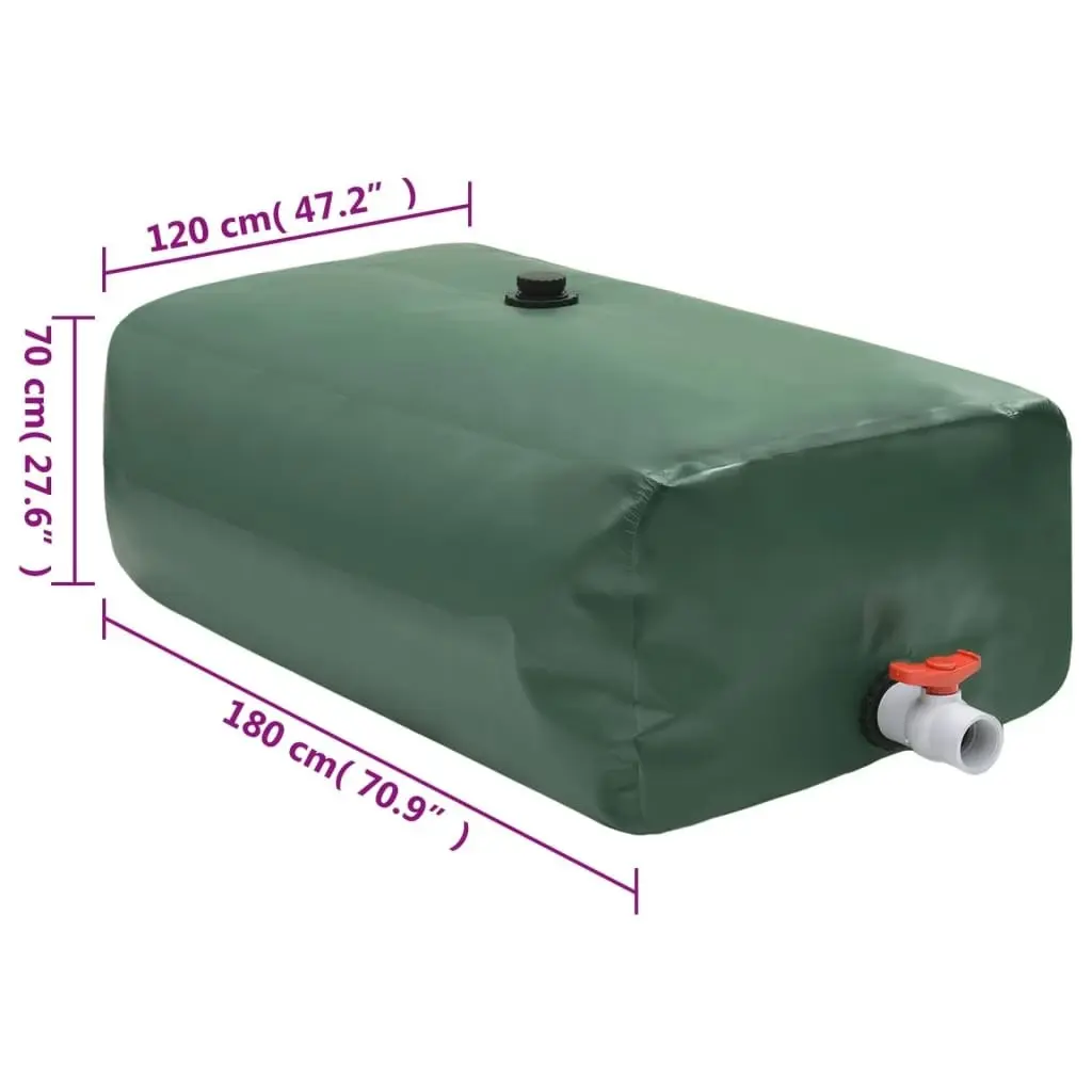 Water Tank with Tap Foldable 1500 L PVC 156330