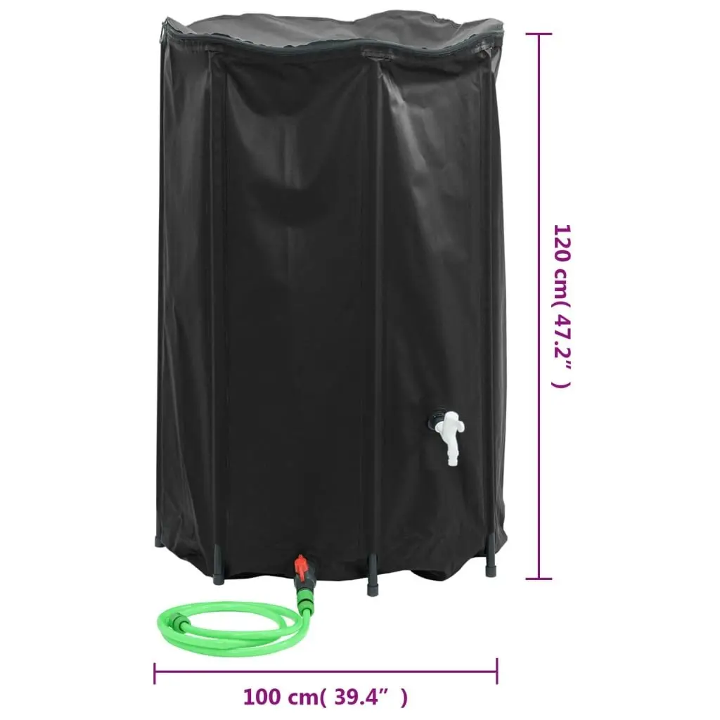 Water Tank with Tap Foldable 1000 L PVC 156001