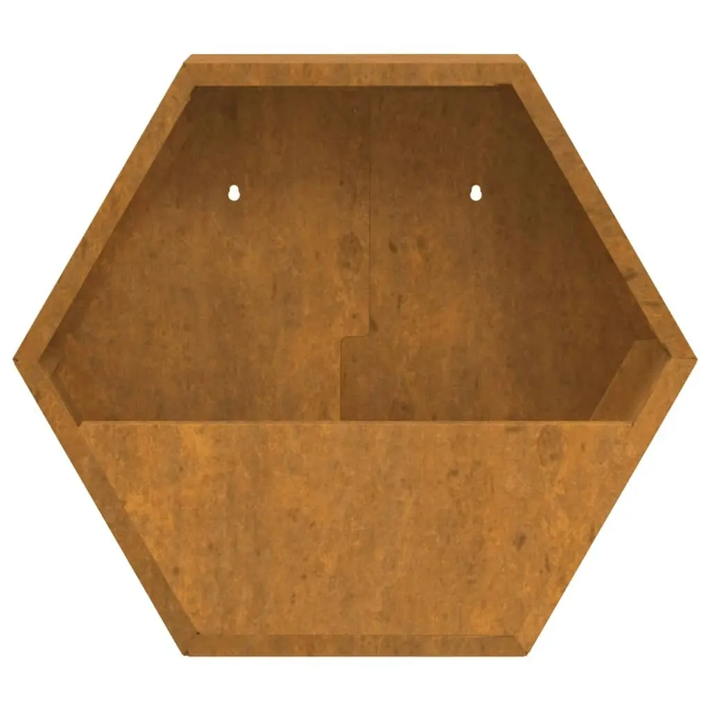 Wall Planters 2 pcs Rusty Corten Steel 46x10x40 cm 823685