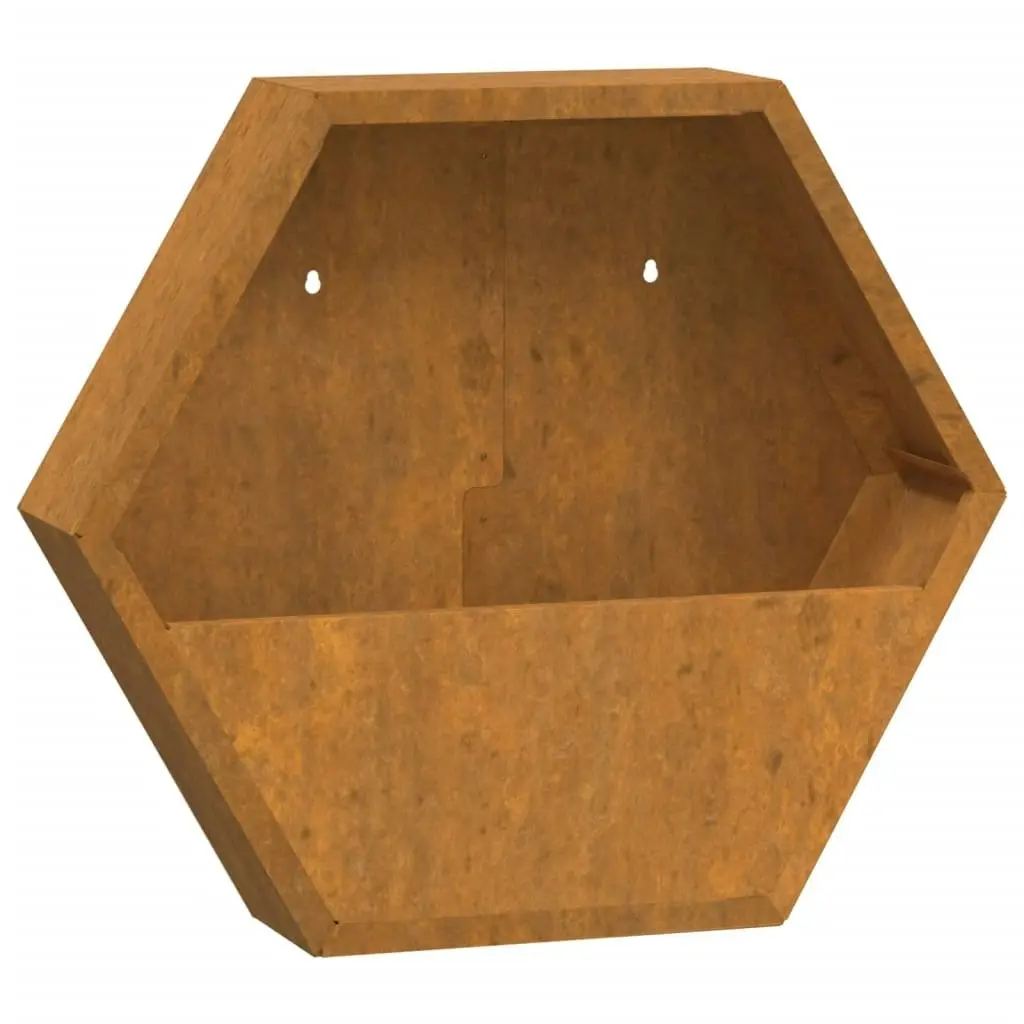 Wall Planters 2 pcs Rusty Corten Steel 46x10x40 cm 823685