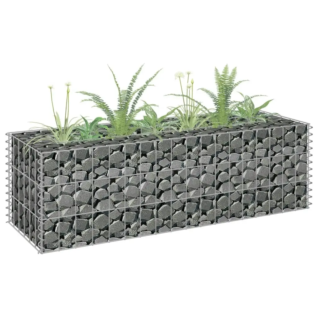 Gabion Raised Bed Galvanised Steel 90x30x30 cm 145629