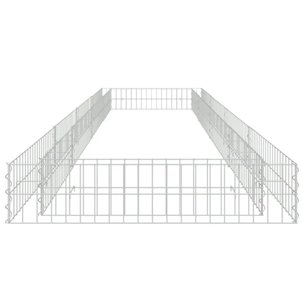 Gabion Raised Bed Galvanised Steel 400x100x20 cm 151314