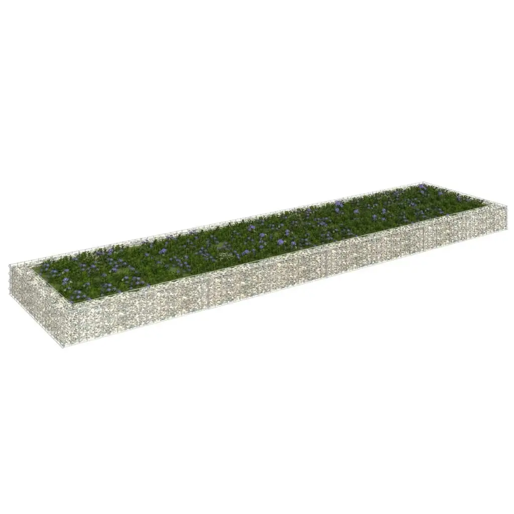 Gabion Raised Bed Galvanised Steel 400x100x20 cm 151314