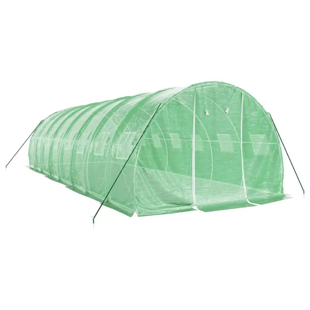 Greenhouse with Steel Frame Green 24 mÂ² 8x3x2 m 3188041