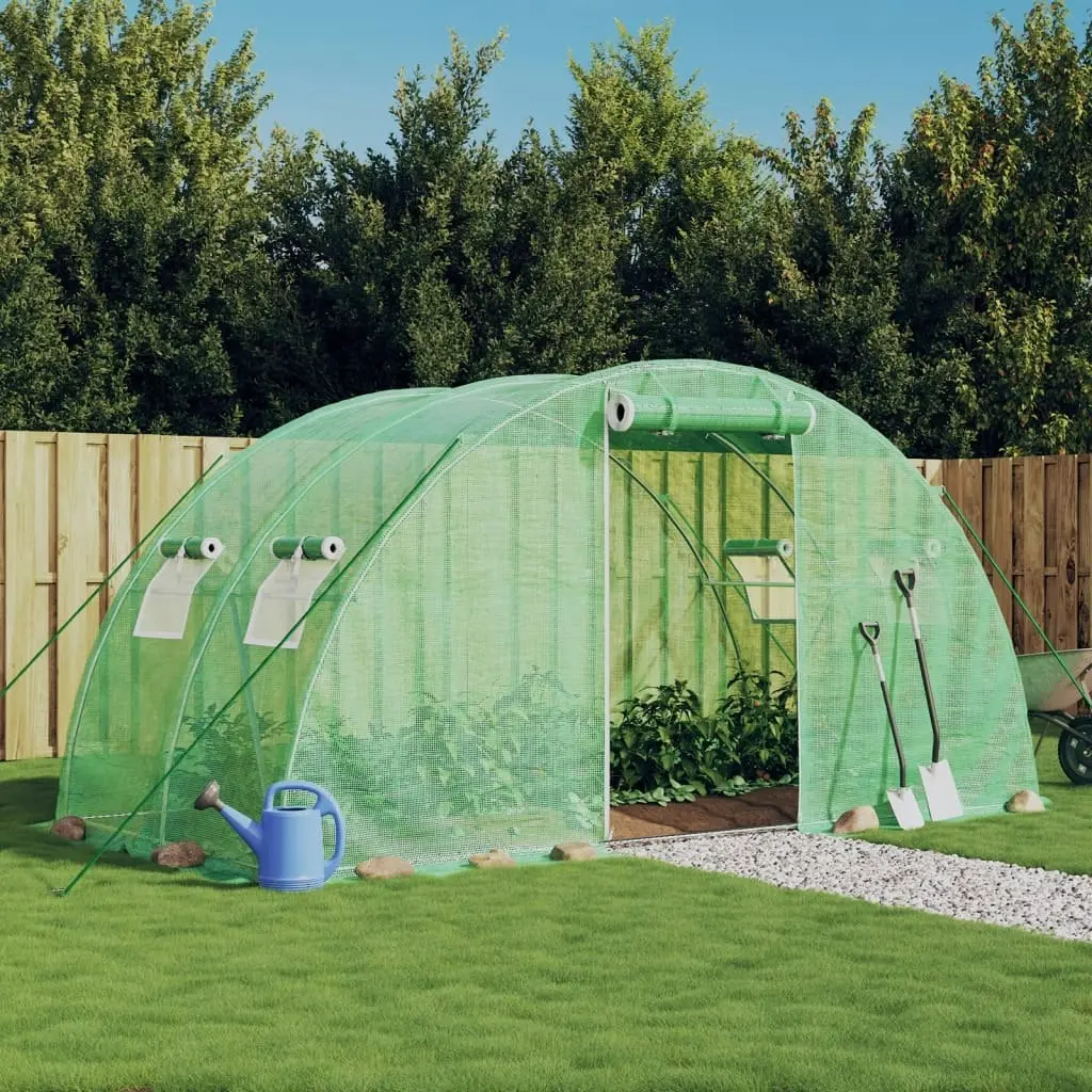 Greenhouse with Steel Frame Green 8 mÂ² 4x2x2 m 364081