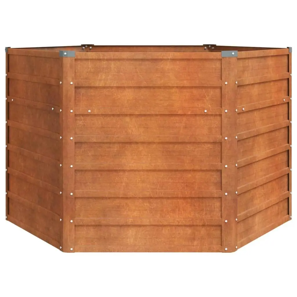 Garden Raised Bed Rusty 129x129x77 cm Corten Steel 151947