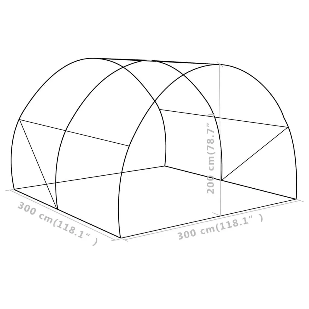 Greenhouse 9 mÂ² 300x300x200 cm 45749