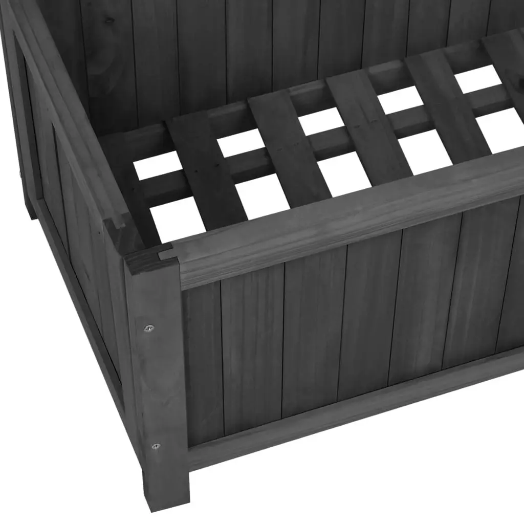 Garden Trellis Planter Black 70x30x135 cm Solid Firwood 316427