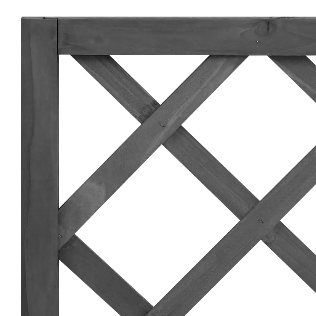 Garden Trellis Planter Black 70x30x135 cm Solid Firwood 316427