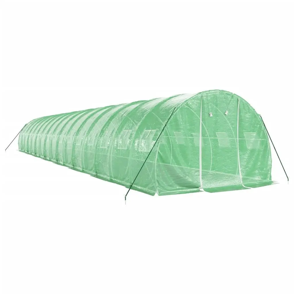 Greenhouse with Steel Frame Green 48 mÂ² 16x3x2 m 3188045