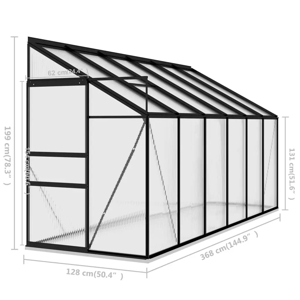 Greenhouse Anthracite Aluminium 7.77 mÂ³ 312053