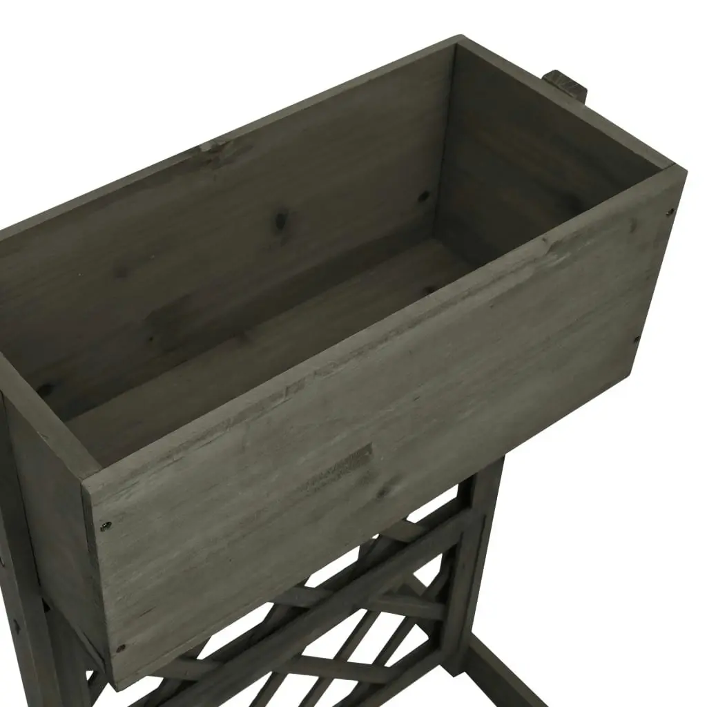 Garden Trellis Planter Grey 45x30x74 cm Solid Firwood 314839