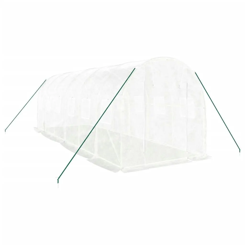 Greenhouse with Steel Frame White 12 mÂ² 6x2x2 m 3188029