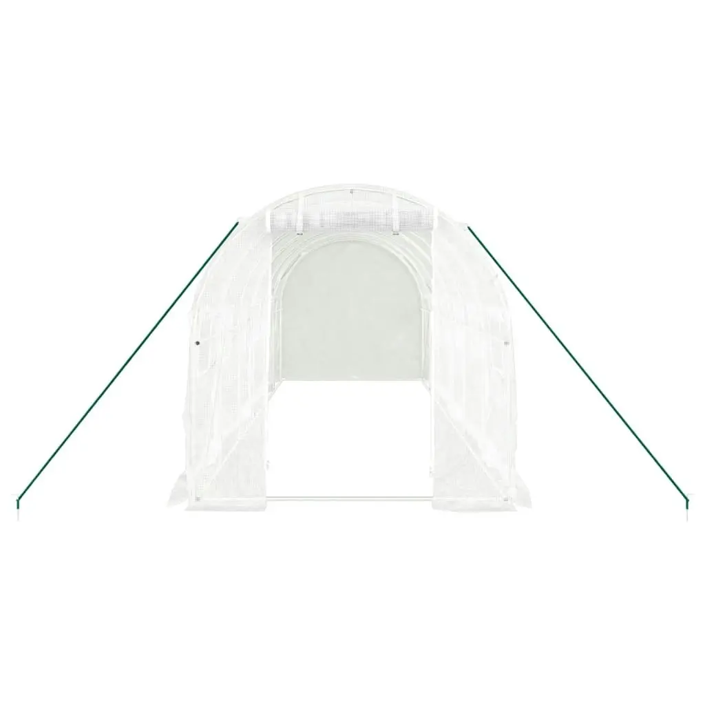 Greenhouse with Steel Frame White 12 mÂ² 6x2x2 m 3188029