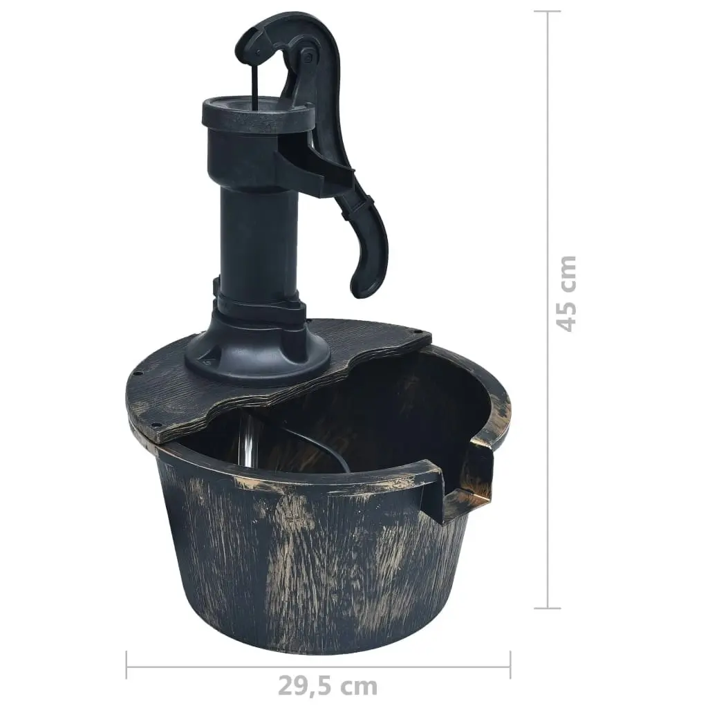 Garden Water Fountain Barrel with Pump 48231