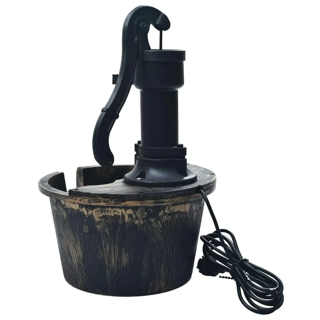 Garden Water Fountain Barrel with Pump 48231