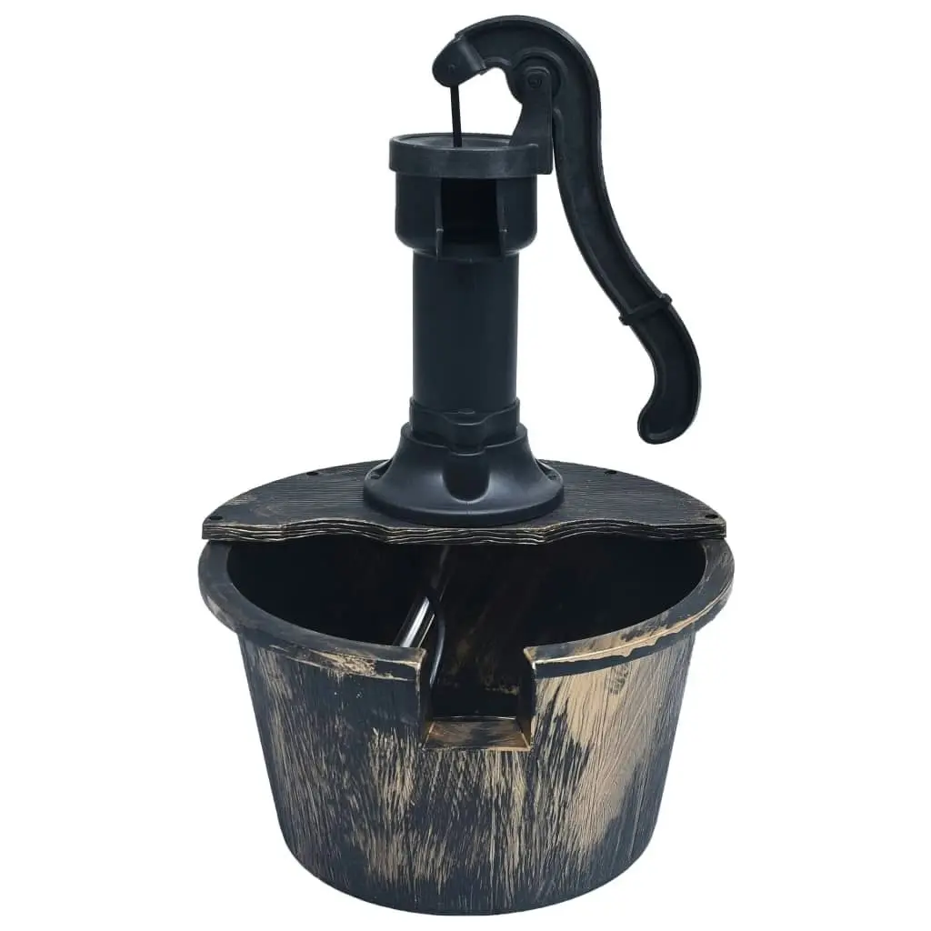 Garden Water Fountain Barrel with Pump 48231