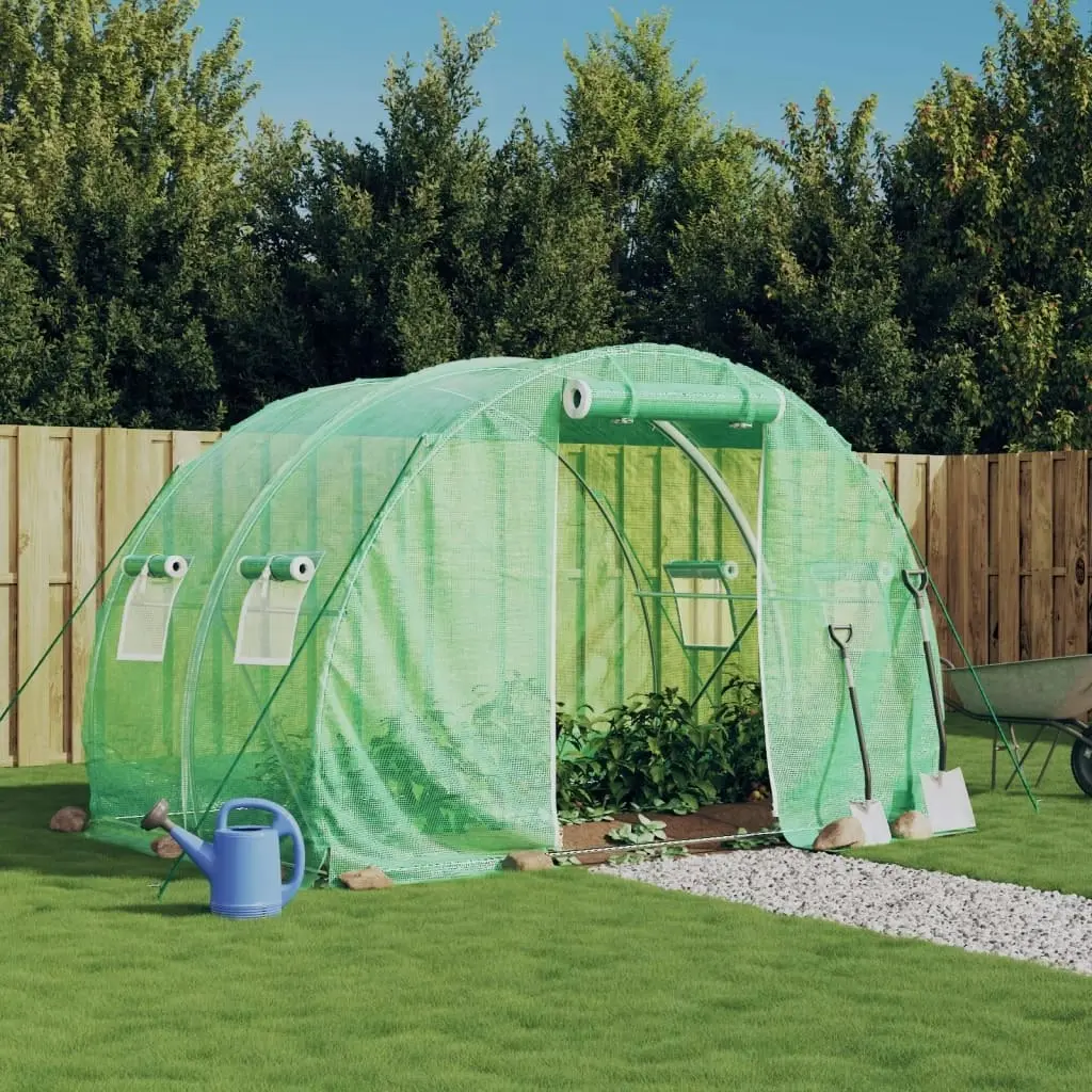 Greenhouse with Steel Frame Green 6 mÂ² 3x2x2 m 364077