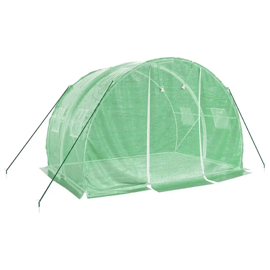 Greenhouse with Steel Frame Green 6 mÂ² 3x2x2 m 364077