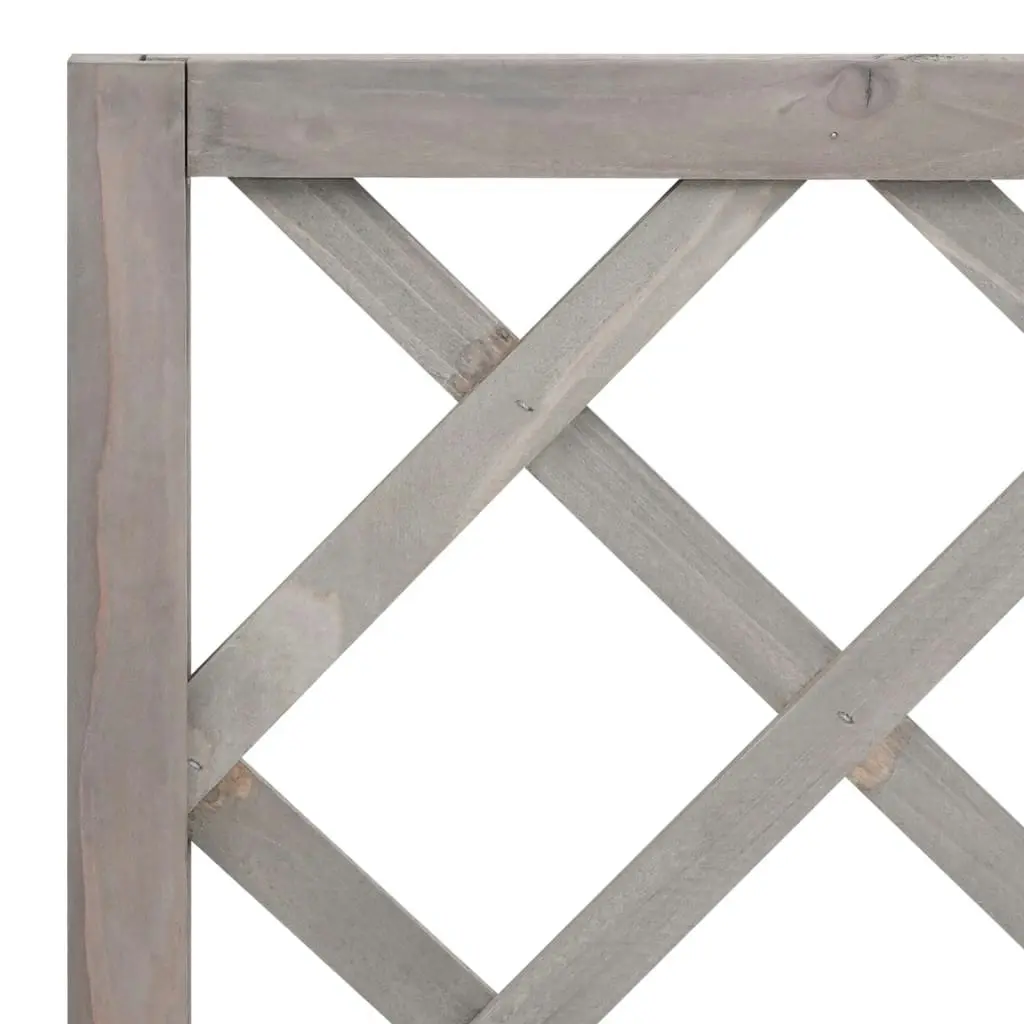 Garden Trellis Planter Grey 70x30x135 cm Solid Firwood 316490