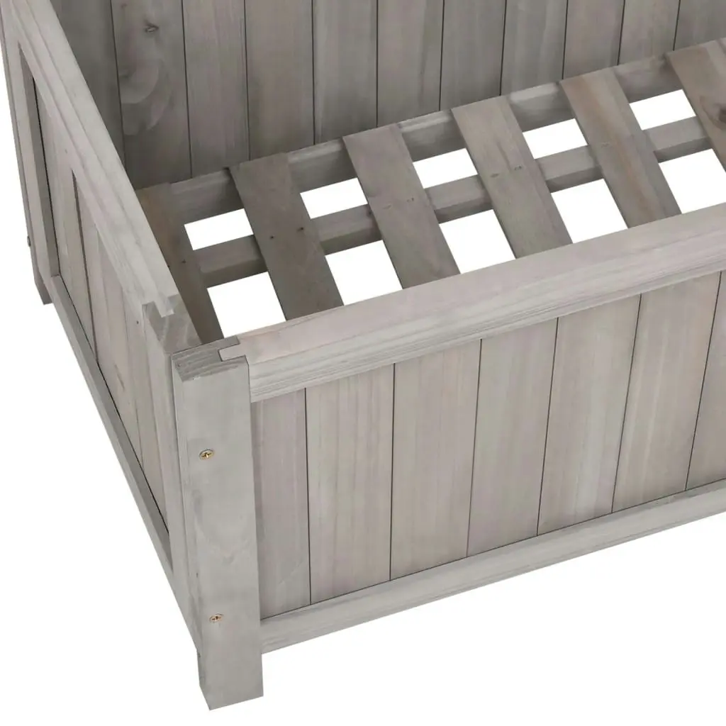 Garden Trellis Planter Grey 70x30x135 cm Solid Firwood 316490