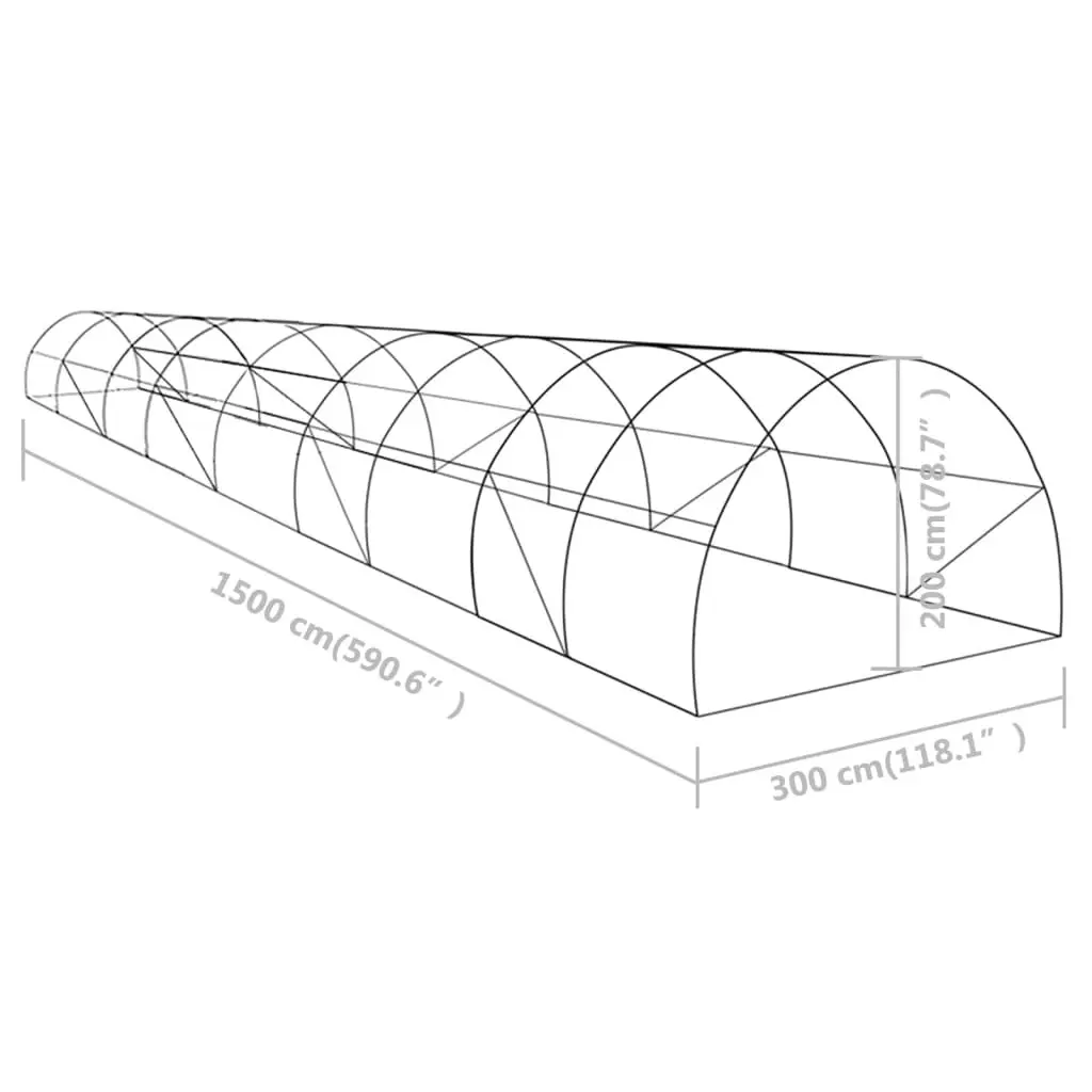 Greenhouse 45 mÂ² 15x3x2 m 48156